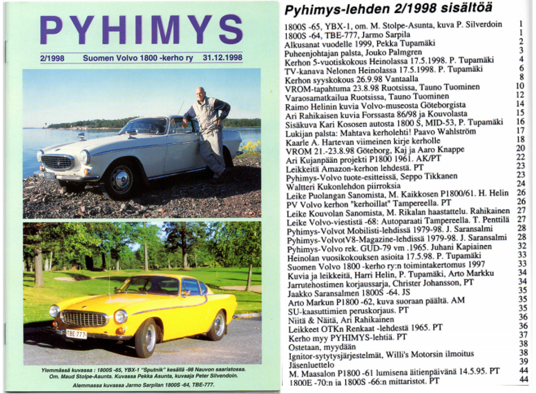 Pyhimys lehti Suomen Volvo 1800 kerho pyhimys-lehti-suomen-volvo-1800-kerho